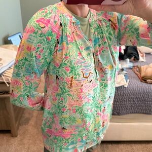 Lily Pulitzer Tropical Print Blouse